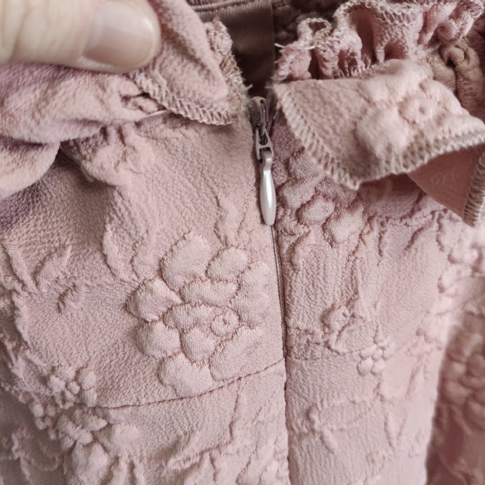 Lulu's Ruffle Strap Mini Dress Bodycon Pink Small - Picture 9 of 12